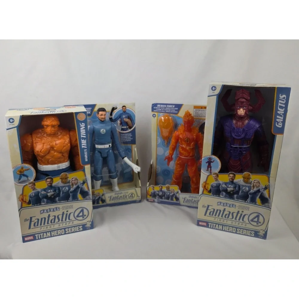 Fantastic 4 First Steps Titan Hero Series 4pk: Torch, Thing, Galactus, Mr Fantas